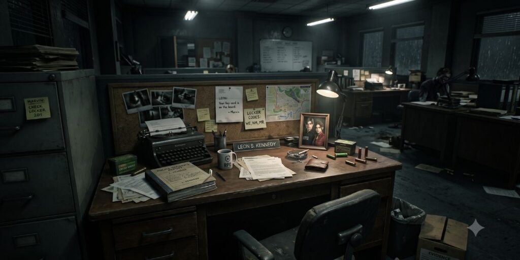 Resident Evil 2 Leon's desk