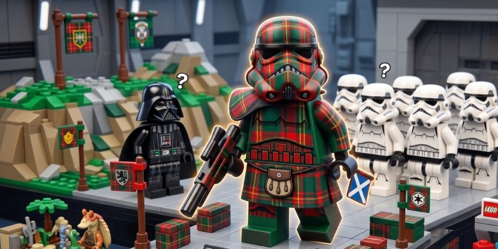 Tartan stormtrooper from lego star wars skywalker saga