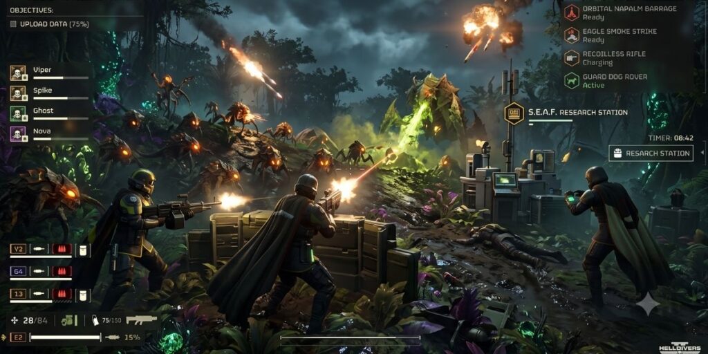 helldivers 2 battle scene