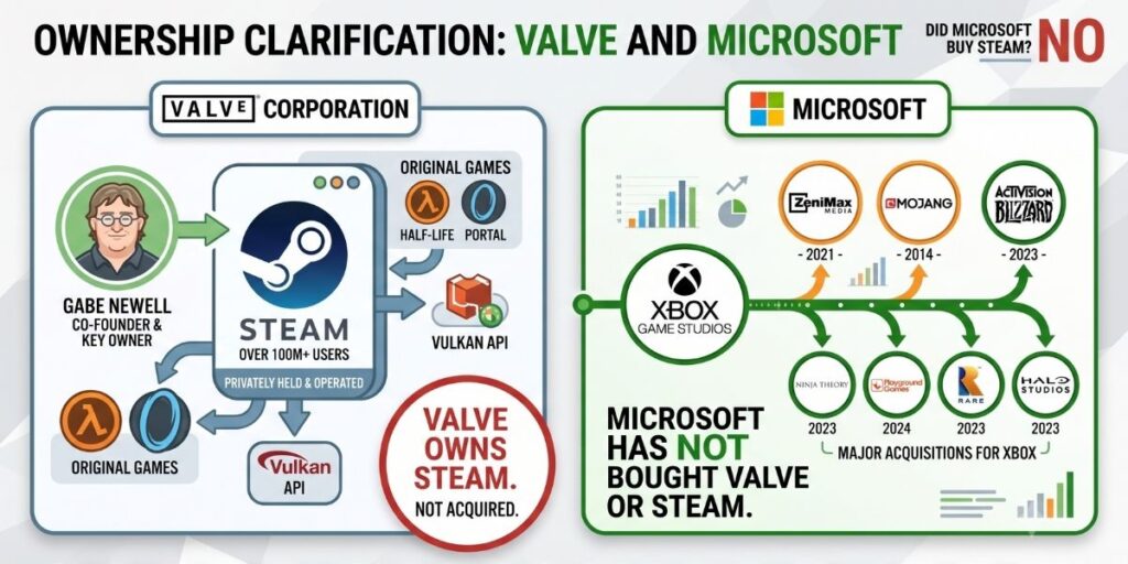 did microsoft buy steam information graph