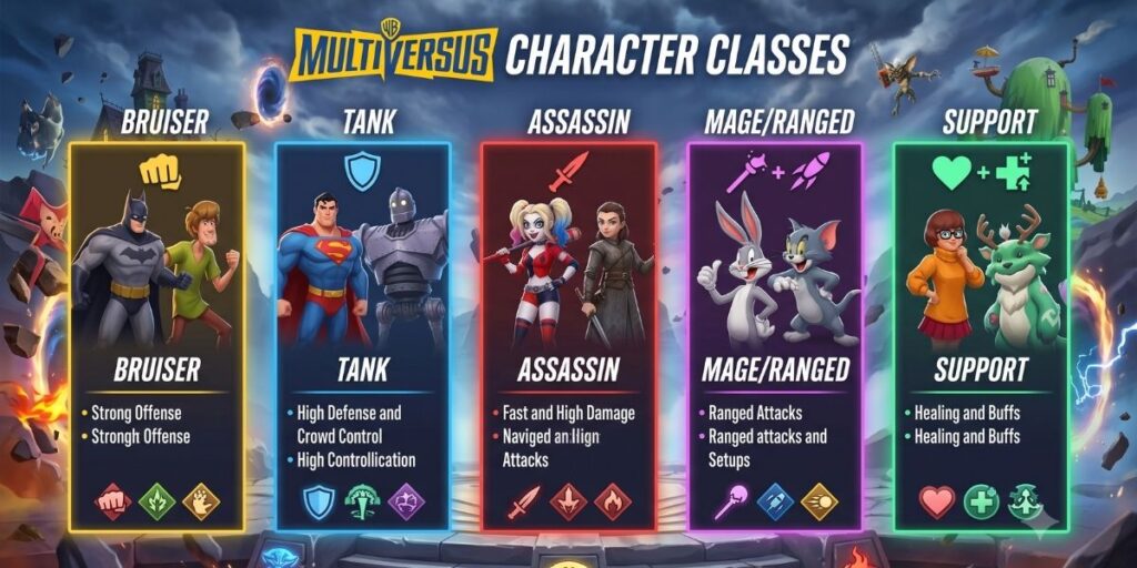 multiversus characters class system